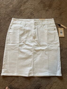 NYDJ White Denim Pencil Skirt